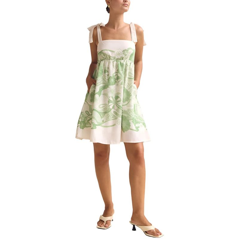 Camila Blanco Womens Printed Mini Dress